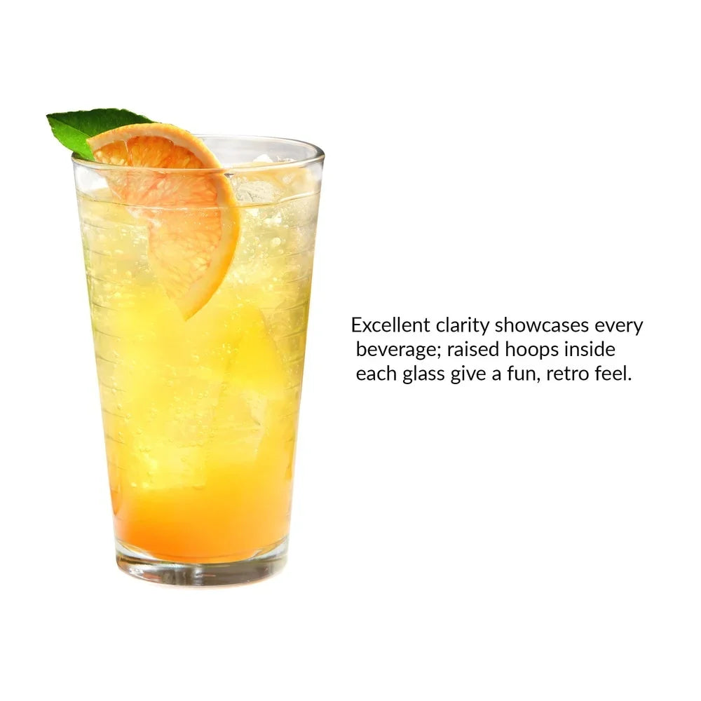 Glasses, 8-Piece Stackable Durable Dishwasher Safe