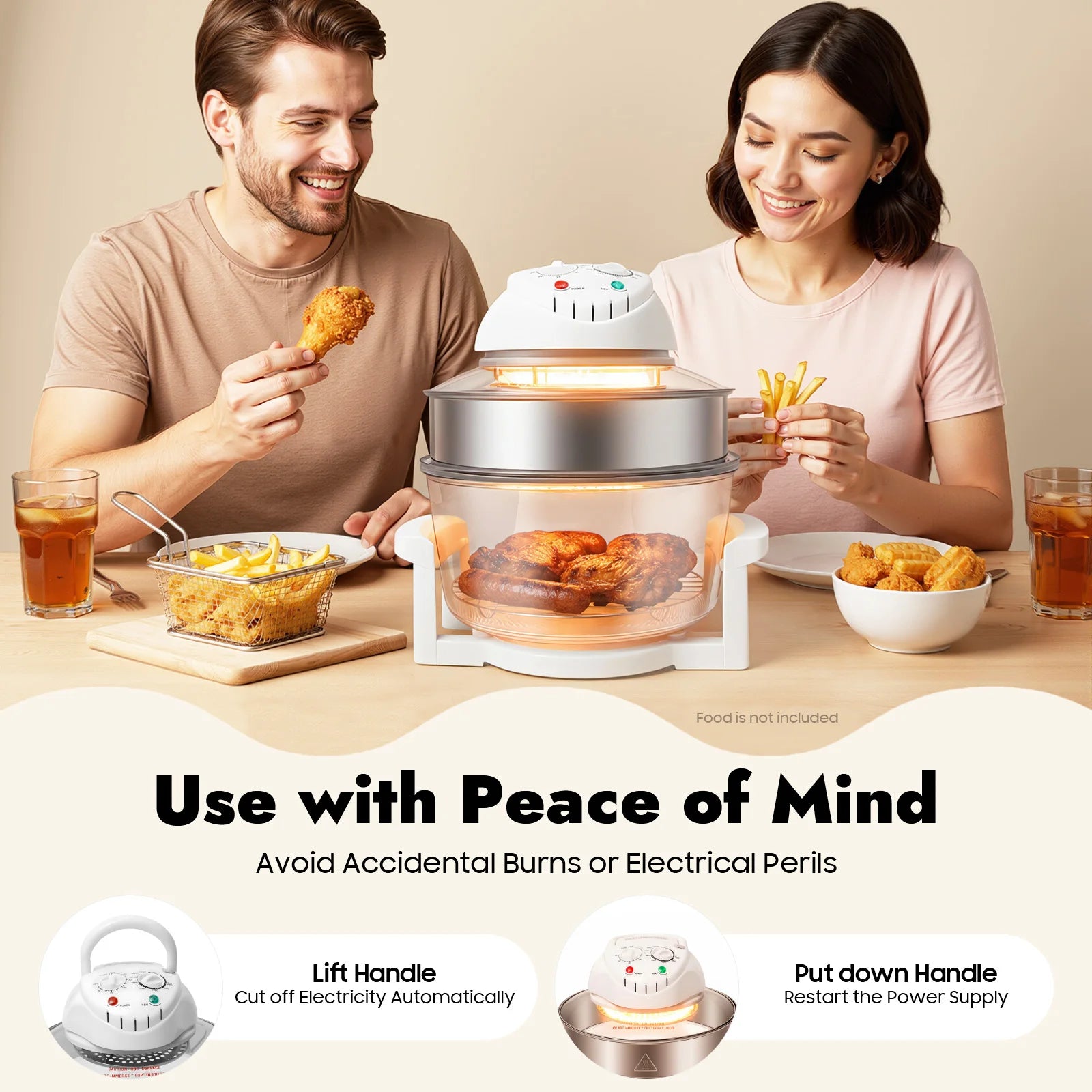 Air Fryer, Hot Air Circulation Oil-Free