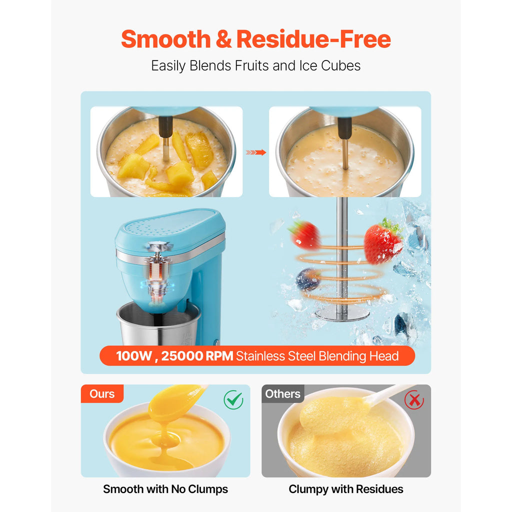 Milkshake Maker, Drink Mixer Blender Single Head Dual-Speed