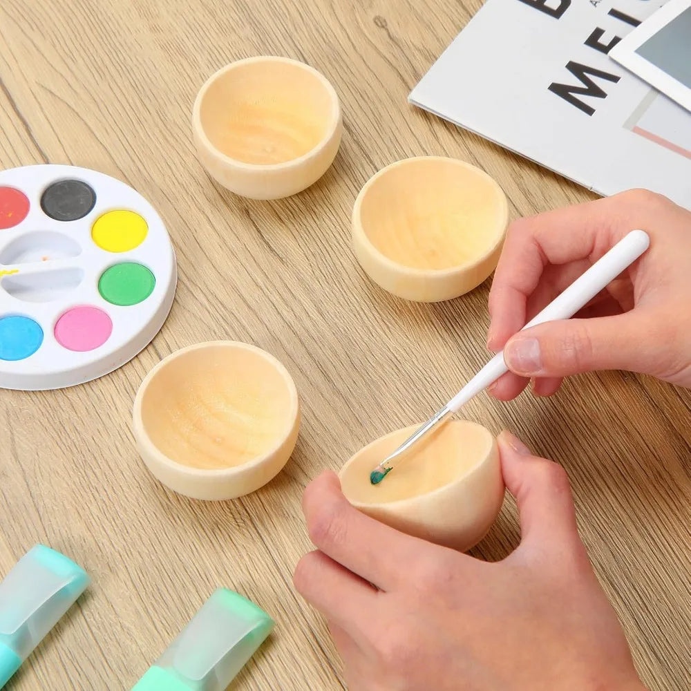 Mini Bowls, Small 40 Pcs Unfinished Wood