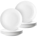 BTaT- White Dinner Plates 10.5 inch Set of 12 Restaurant Dishes White Porcelain Dinner Plates Christmas Gifts