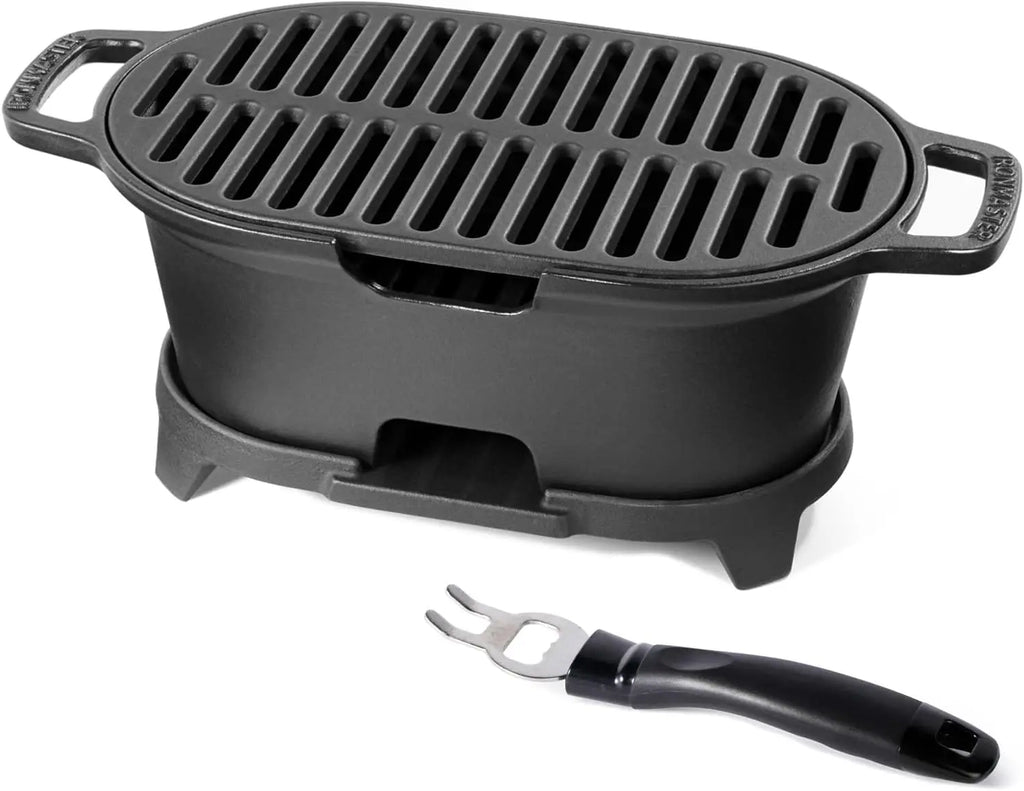 Hibachi Grill, Cast Iron Tabletop Charcoal BBQ
