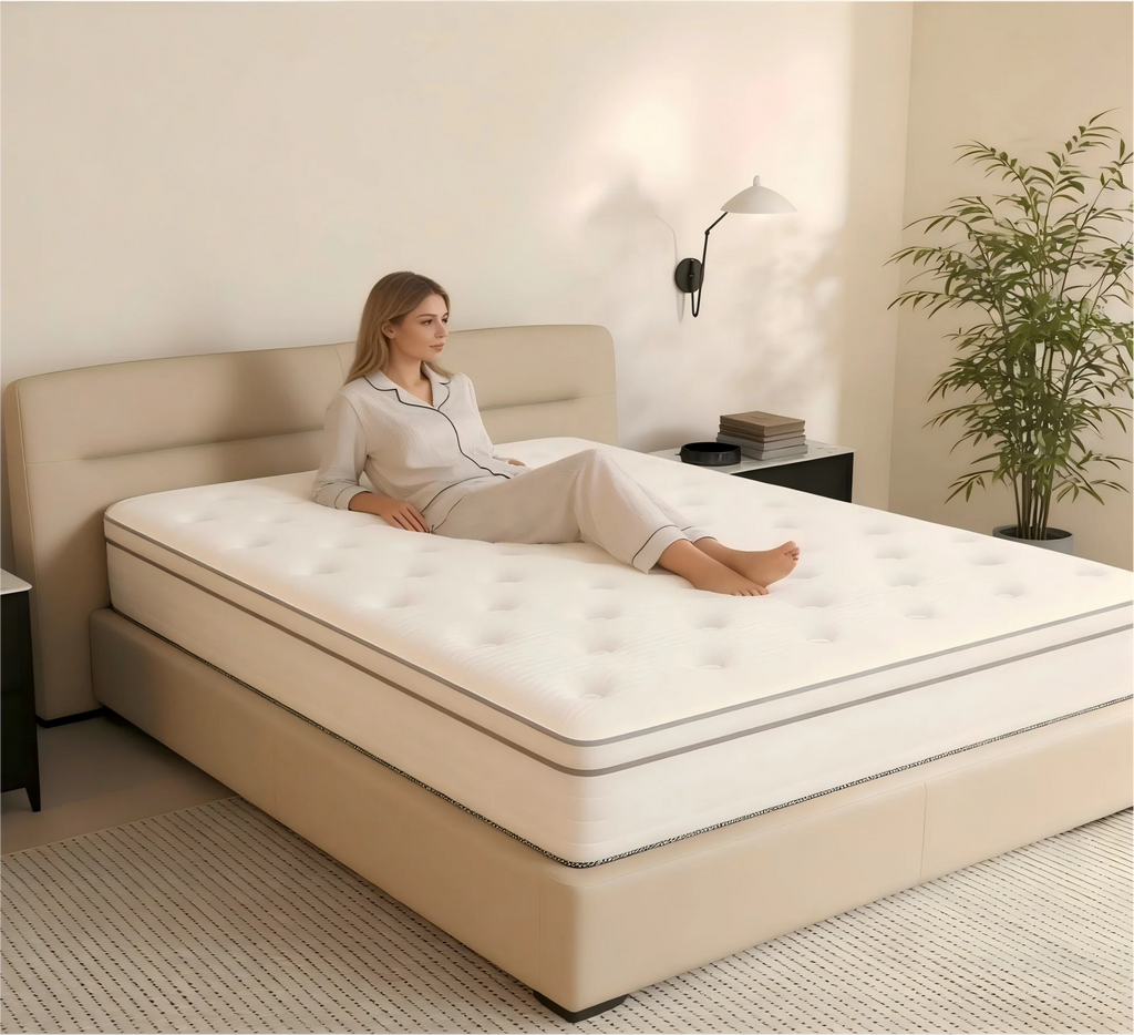 12 Inch Hybrid Queen King Full Mattress in a Box Memory Foam Soft, Bed Mattresses Pocket Springs Reduce Pressure