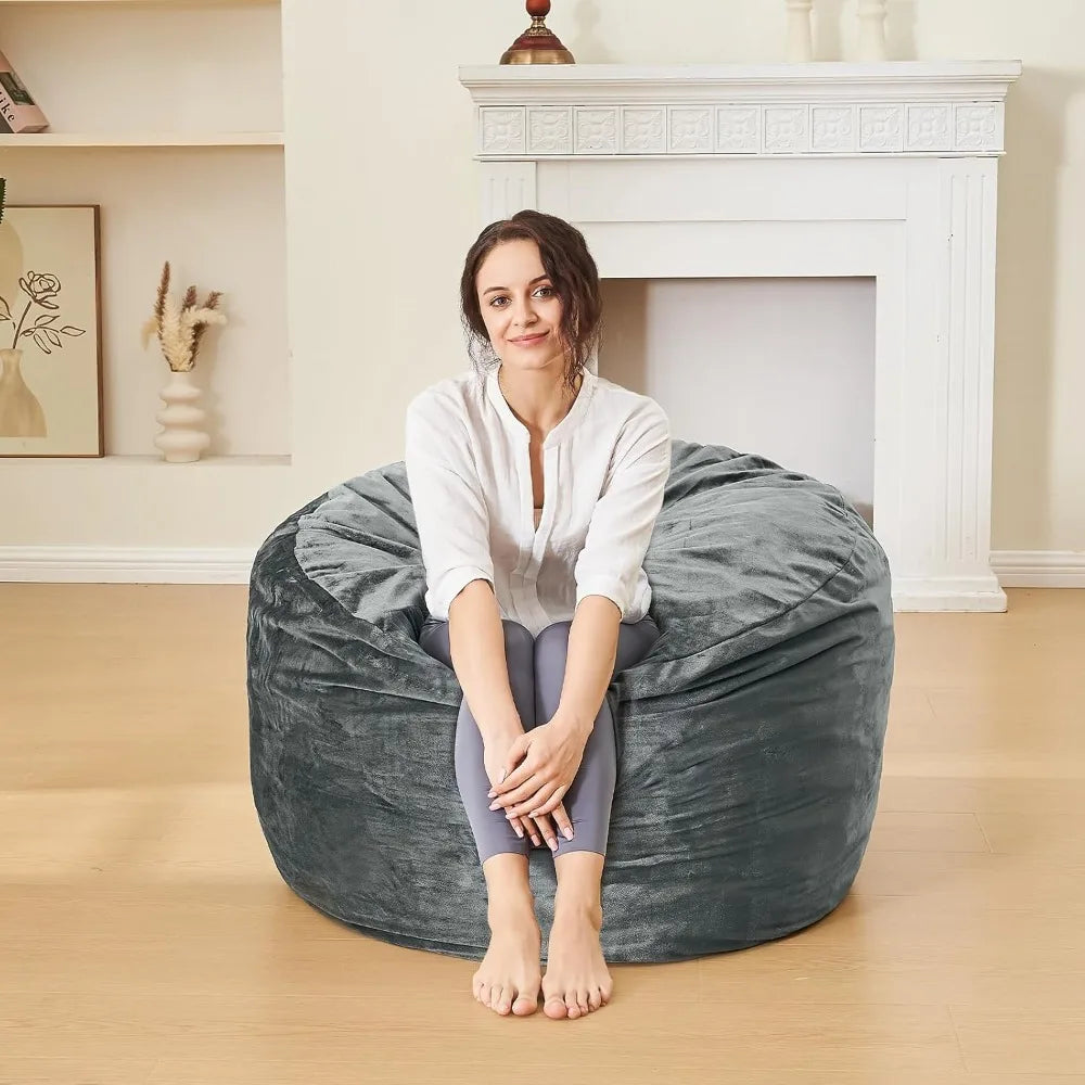 3 Feet Bean Bag Chair - BeanBag Chairs for Adults, Living Room Furniture Sofa with Soft Micro Fiber Cover  Fast shipping