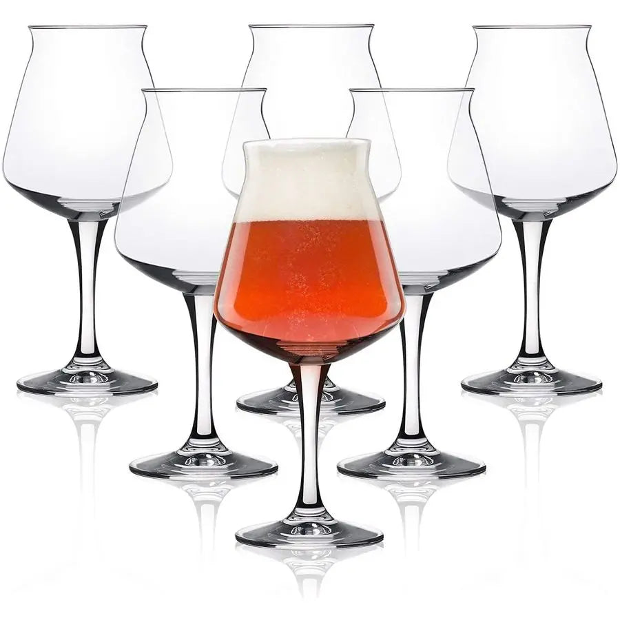 Beer Glasses, 6 Pack Italian Made, 14.2oz