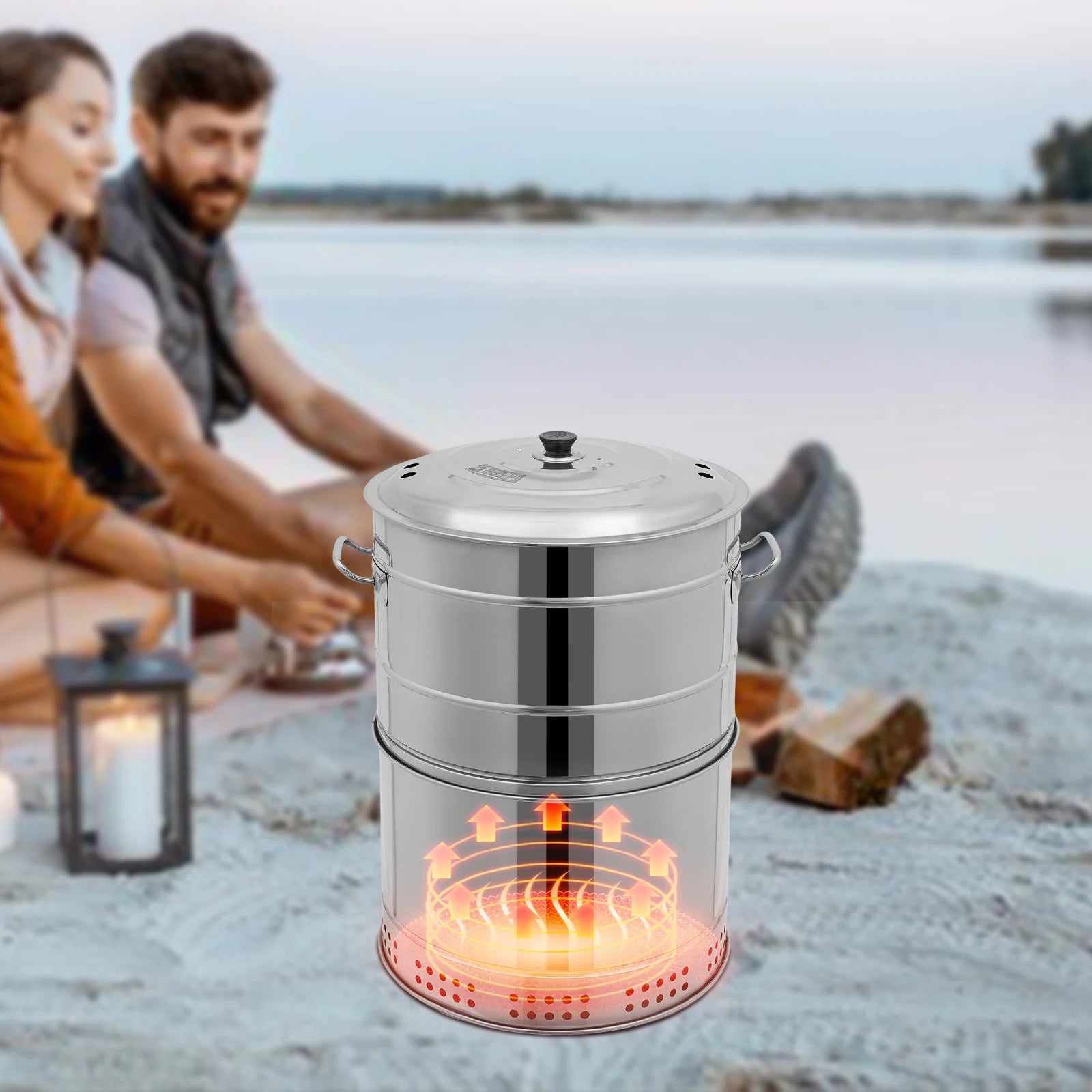 Charcoal Grill, BBQ 16 In Smokeless Rotating Kebabs 50 Skewers