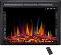 36-inch Electric Fireplace Insert with Recessed Stove Heater, Touchscreen Controls, Remote Operation, Adjustable 750W