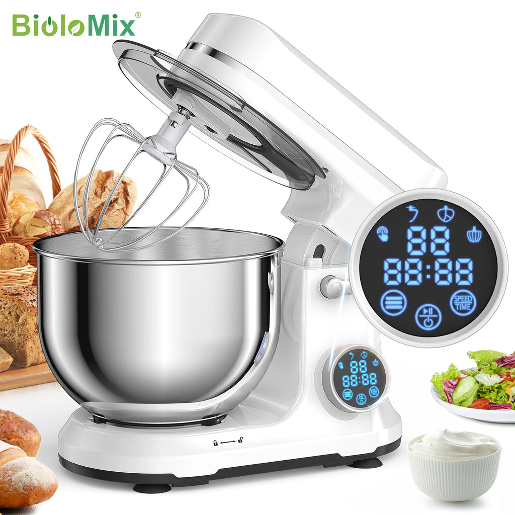 Mixer w/ Stand, 11-Speeds LED Dough Hook, Whisk