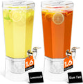 Drink Dispenser Set, 1.6 Gal Clear w/ Stand BPA-Free