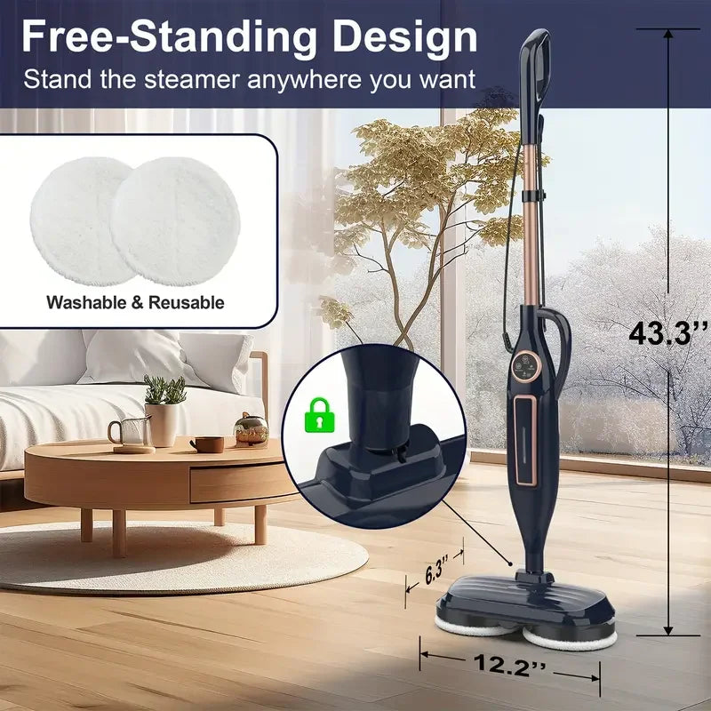 Mop Cleaner, Steam w/ Rotating Pad Floor Steamer for Hardwood Laminate