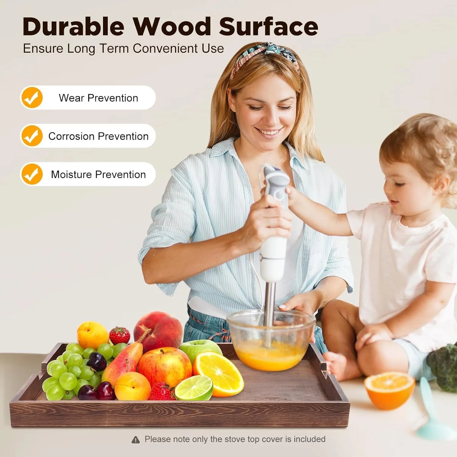 Stove Cover Pine Wood Noodle Cutting Board