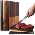 Cutting Board "Book" Set of 3 W/ Stand, Acacia
