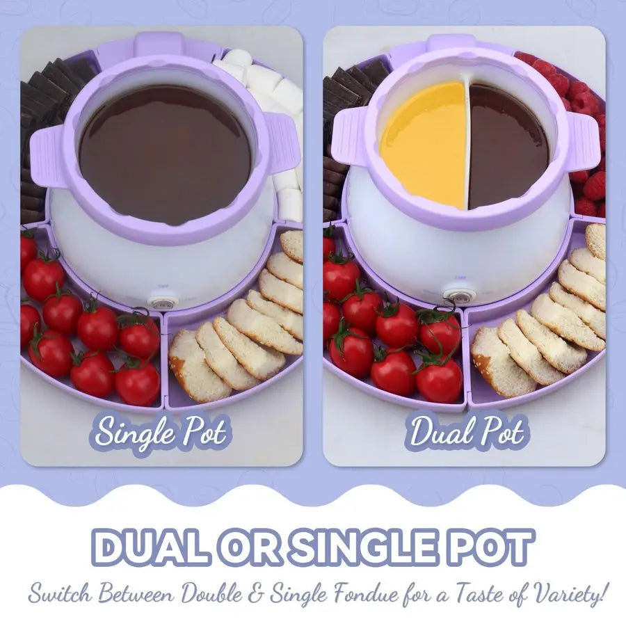Fondue Set w/ 2 Pots, Electric