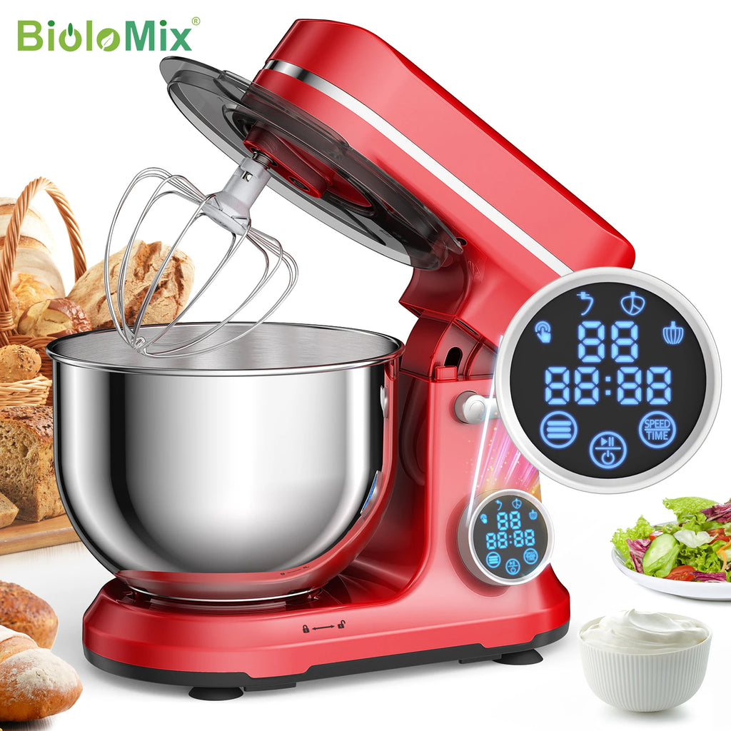 Mixer w/ Stand, Electric 11-Speeds LED Dough Hook, Whisk