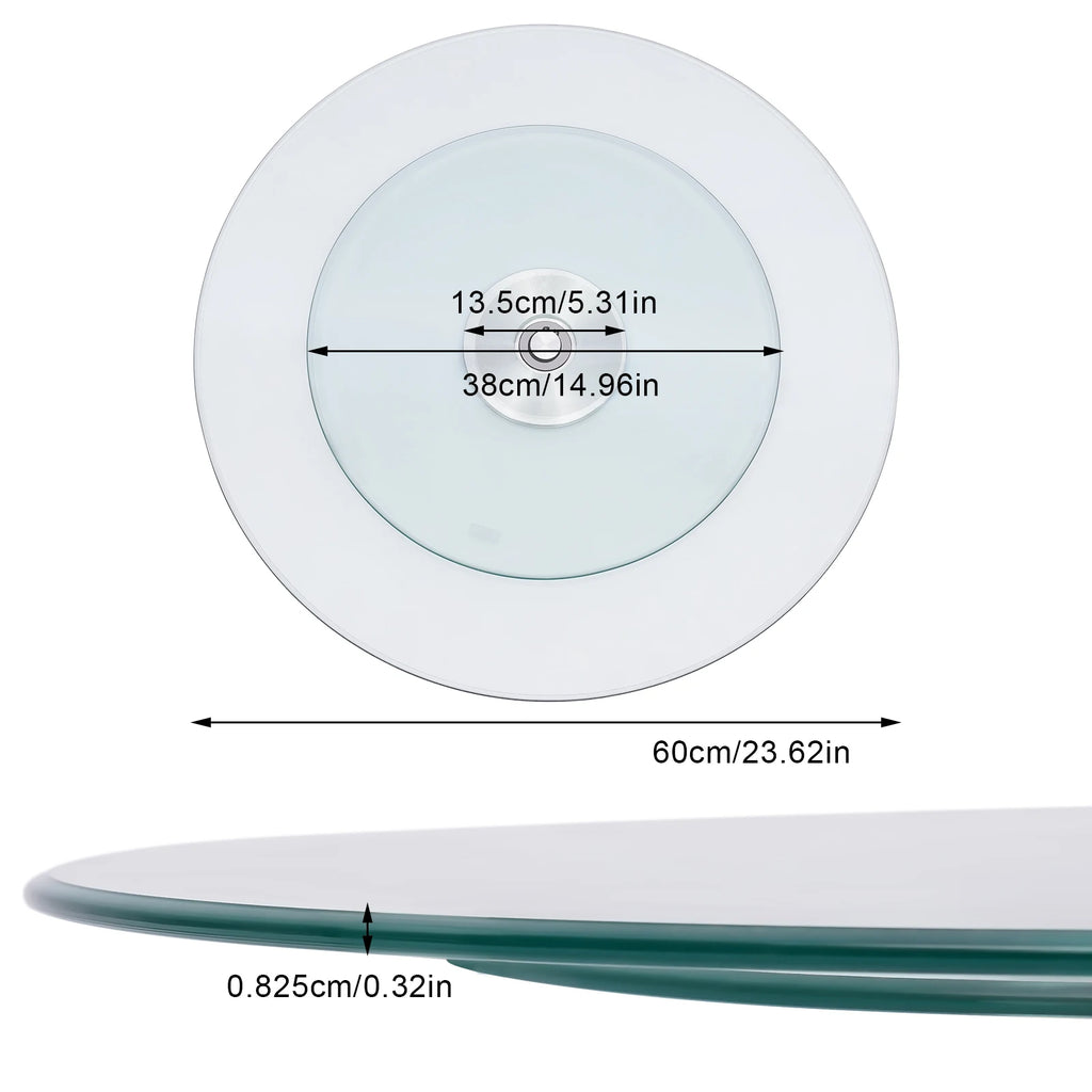 Turntable, 27.5 in Clear Tempered Glass