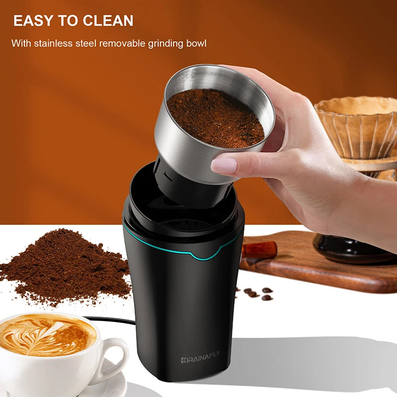 Coffee Grinder, Electric Stainless Spices Herbs Grain Mill