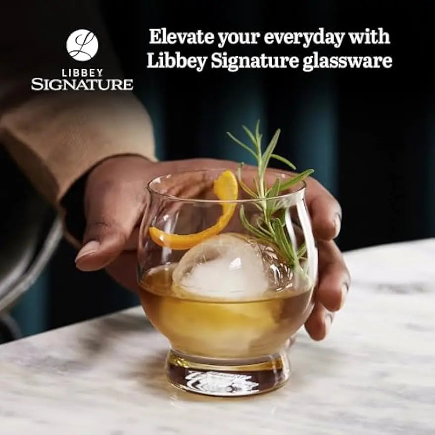 Glasses, Set of 4 Bourbon Whiskey  Cocktails Dishwasher Safe