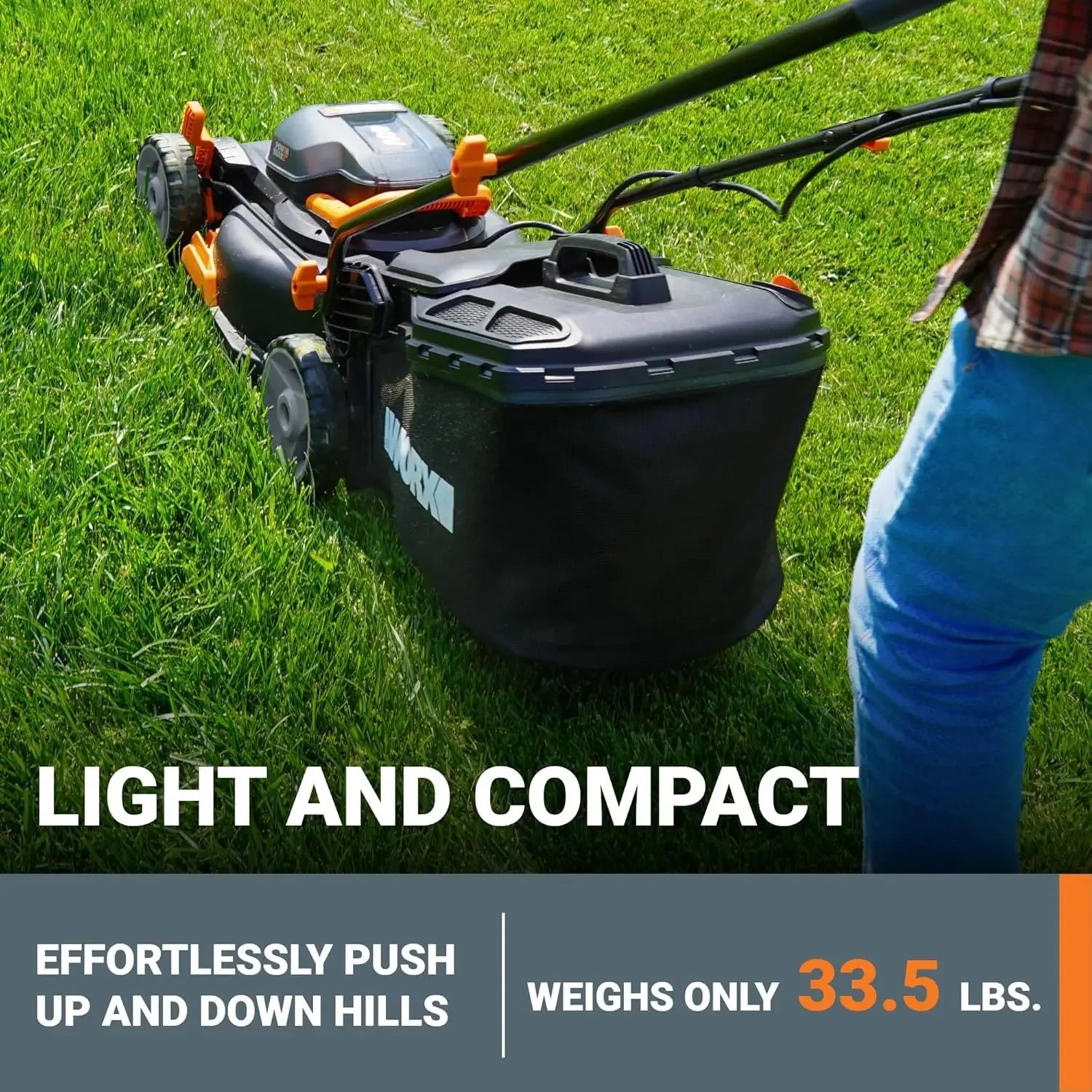 Customizable 40V 17" Cordless Lawn Mower For Small Yards, 2-in-1 Electric Mower Cuts Quiet,with 7-Position Height Adjustment