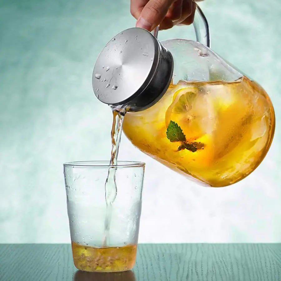 Water Filter Pitcher, Hot Cold Glass 105 oz