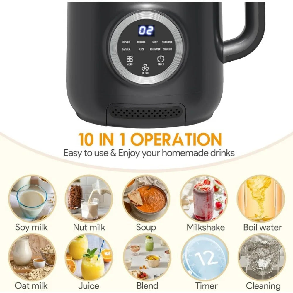 Nut Milk Maker, 40oz Electric Blender Almond Oat Soy Juice Soup