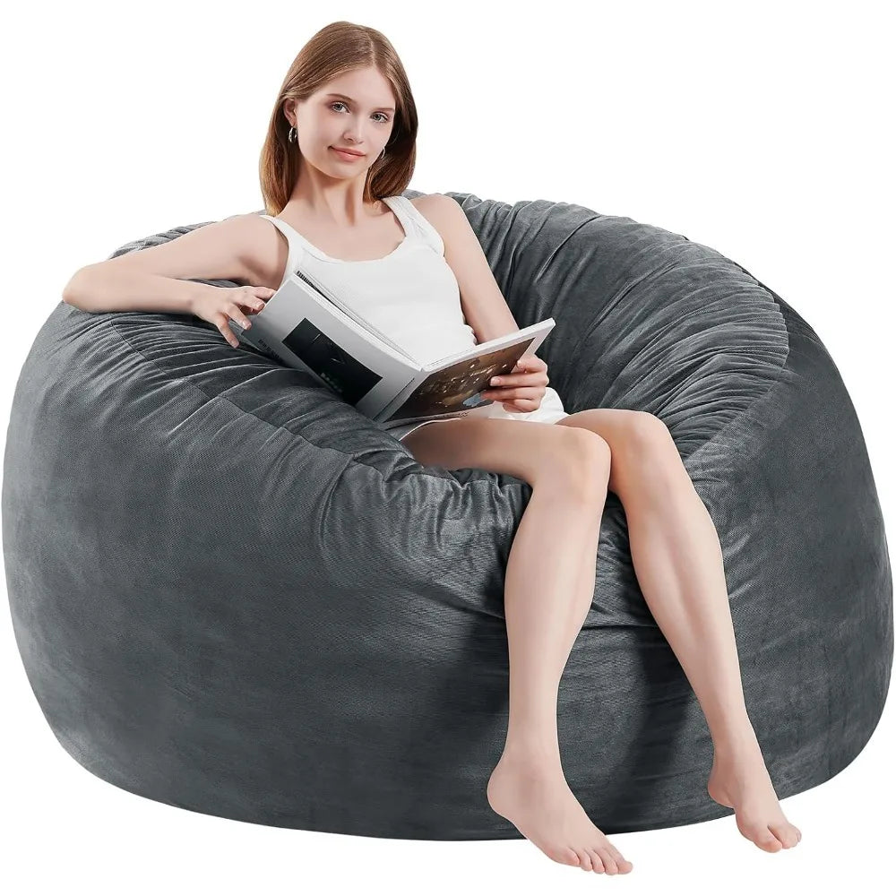 3 Feet Bean Bag Chair - BeanBag Chairs for Adults, Living Room Furniture Sofa with Soft Micro Fiber Cover  Fast shipping