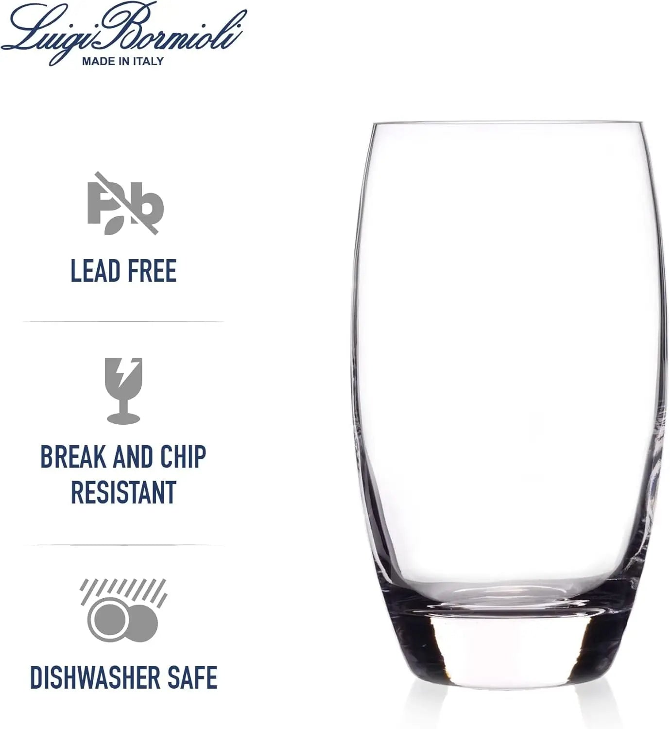 Tumblers, 20 Oz Set of 4 Lead-Free Crystal, Dishwasher Safe