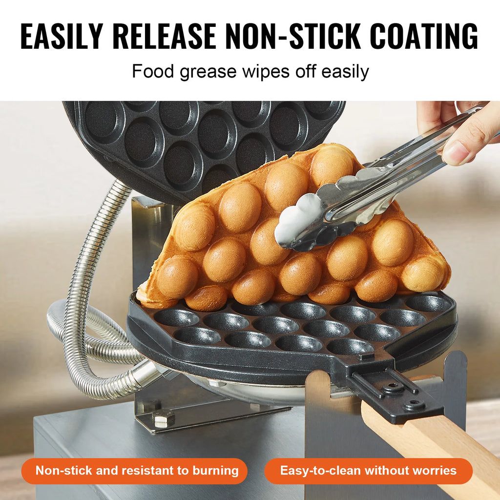 Waffle Maker Egg Bubble 1400W Non-Stick