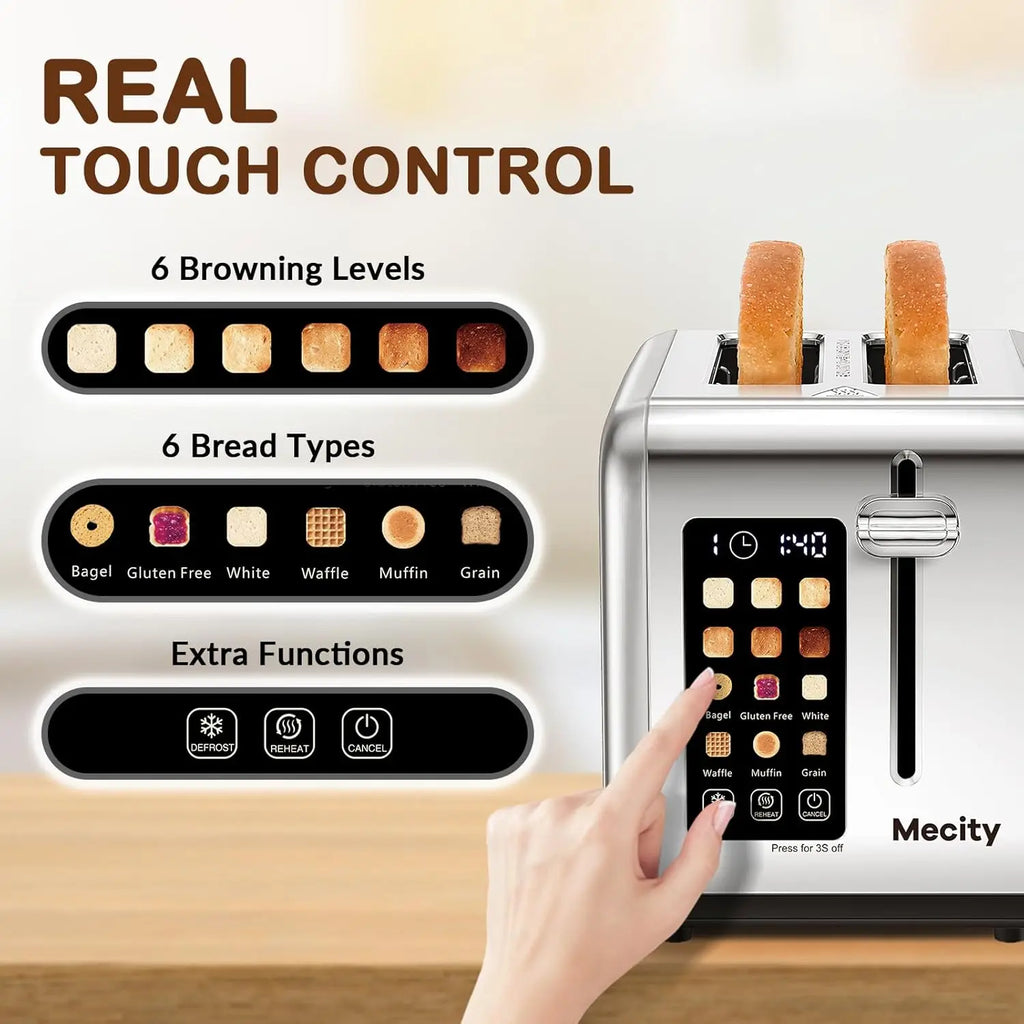 Toaster 2-Slot Smart Wide-Slot, Stainless Steel