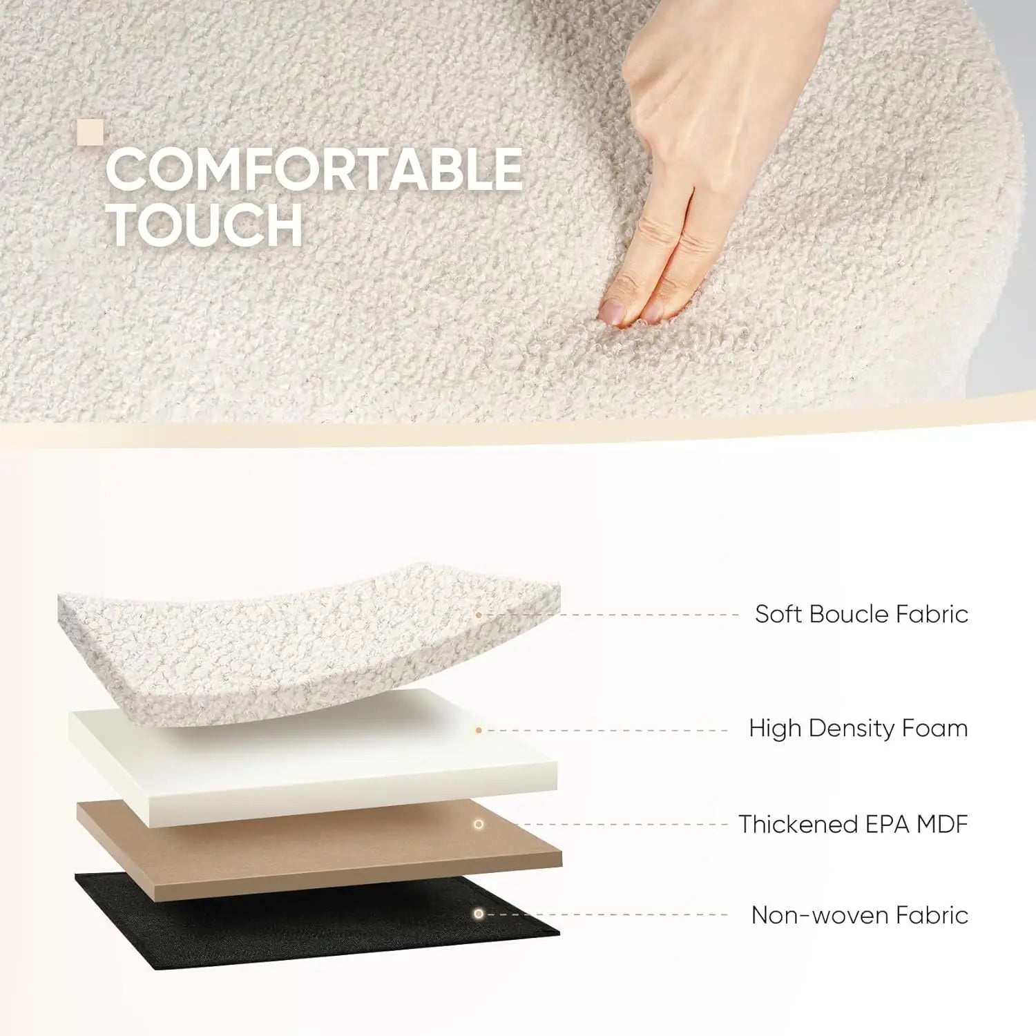 Foldable Storage Ottoman Bench with Sherpa Fabric, 43.3 Inches White Foot Rest for Living Room and Bedroom