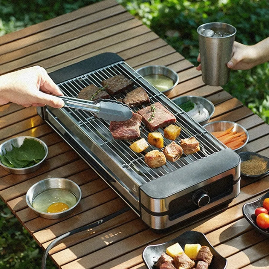 Electric Grill, Stainless Indoor BBQ