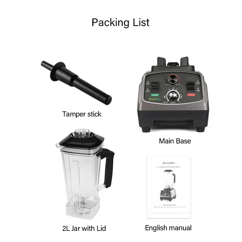 Blender Mixer, Timer BPA-Free Ice Crusher Smoothies