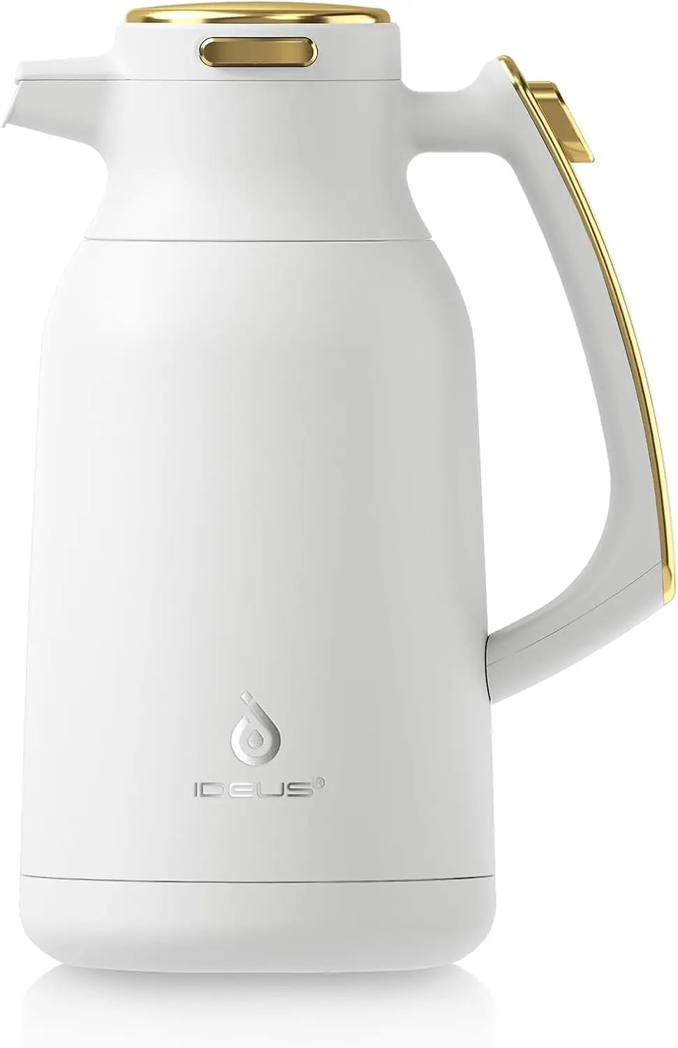 Coffee Carafe, Stainless Steel Hot&Cold, White-Gold 68oz