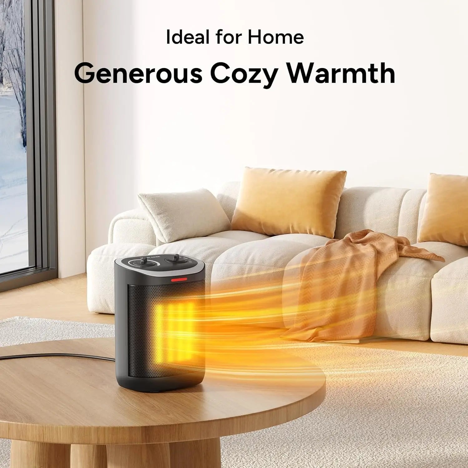 Space Heater, Portable 1500W Indoor Ceramic w/ Thermostat