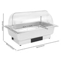 Electric Heating 9L Chafing Dish Buffet Chafer| Touch Control Stainless Steel Catering Warmer Server