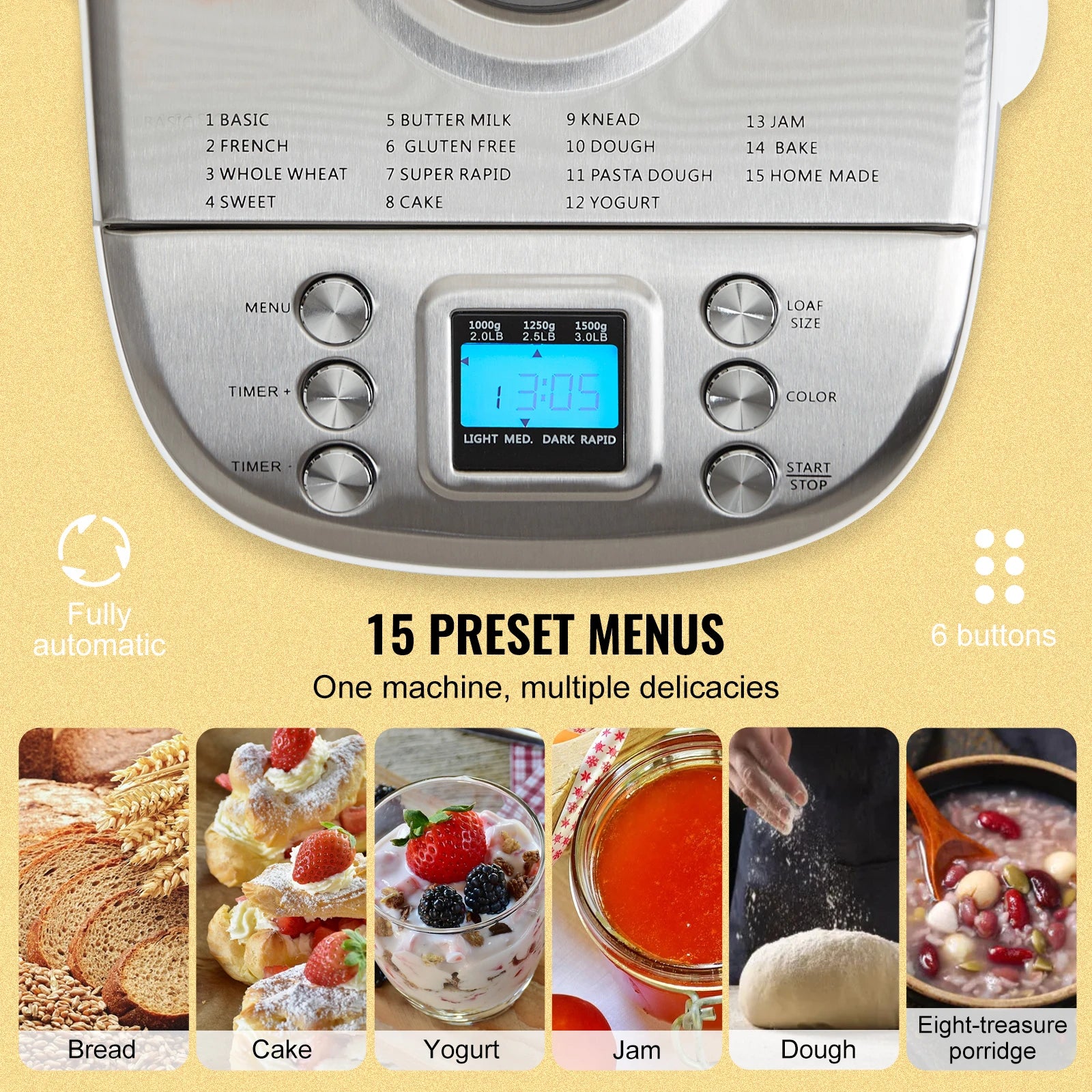 Bread Maker, Nonstick Ceramic Gluten Free