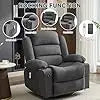 Rocker Recliner Chair with Heat and Massage, 360° Swivel Nursery Rocking Chairs for Adults, Oversized Recliner Single Sofa