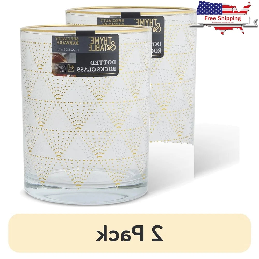Glasses, 2-Pack Diamond Print Whiskey Rocks Gift Set