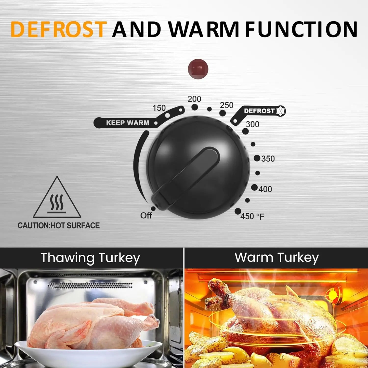 Roaster Oven, 24 Qt Electric Self-Basting 3 Compartments