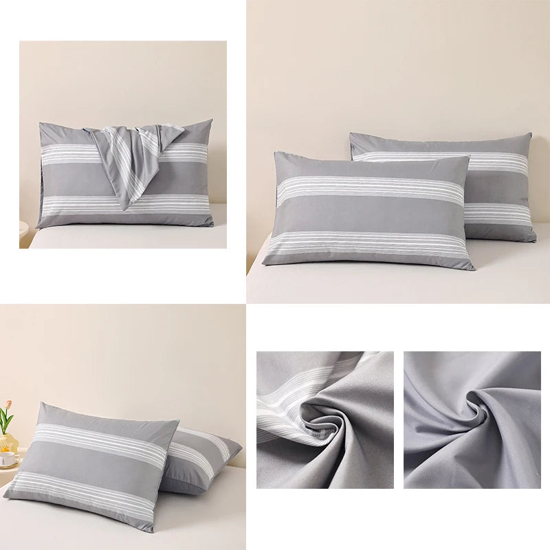 4pcs/2 Pairs Twin Full Queen King 20x26/20x28/20x30/20x36in Printed Pillowcases Pillow Protector Cover Sets