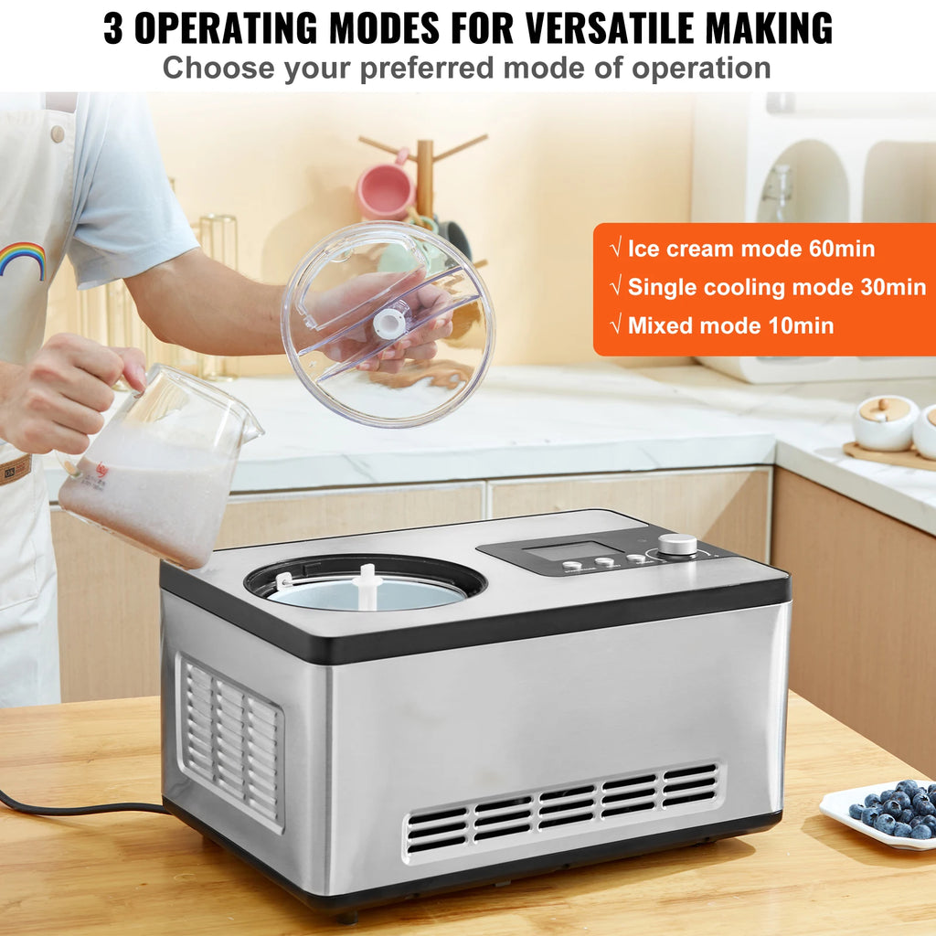 Electric Ice Cream Maker, Fruit Yogurt Sorbet