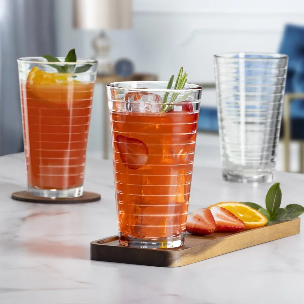 Glasses, 8-Piece Stackable Durable Dishwasher Safe