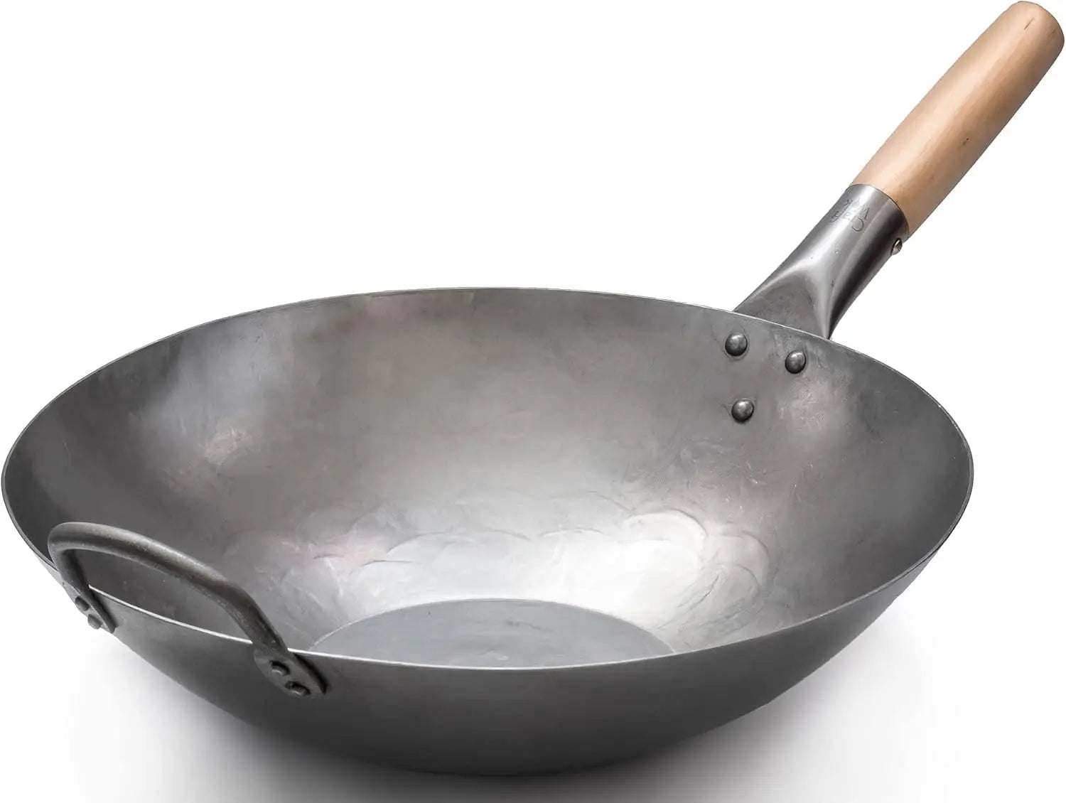 Wok, 14 In Flat Bottom Carbon Steel