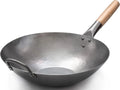 Wok, 14 In Flat Bottom Carbon Steel