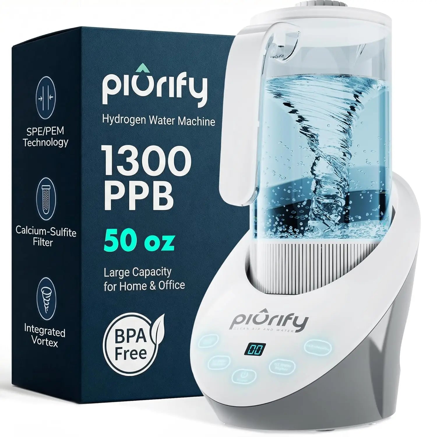 Hydrogen Water Generator, BPA Free 50 Oz