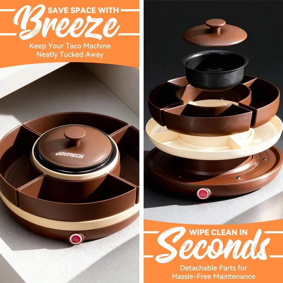 Fondue Pot Electric Rotating 4 Trays