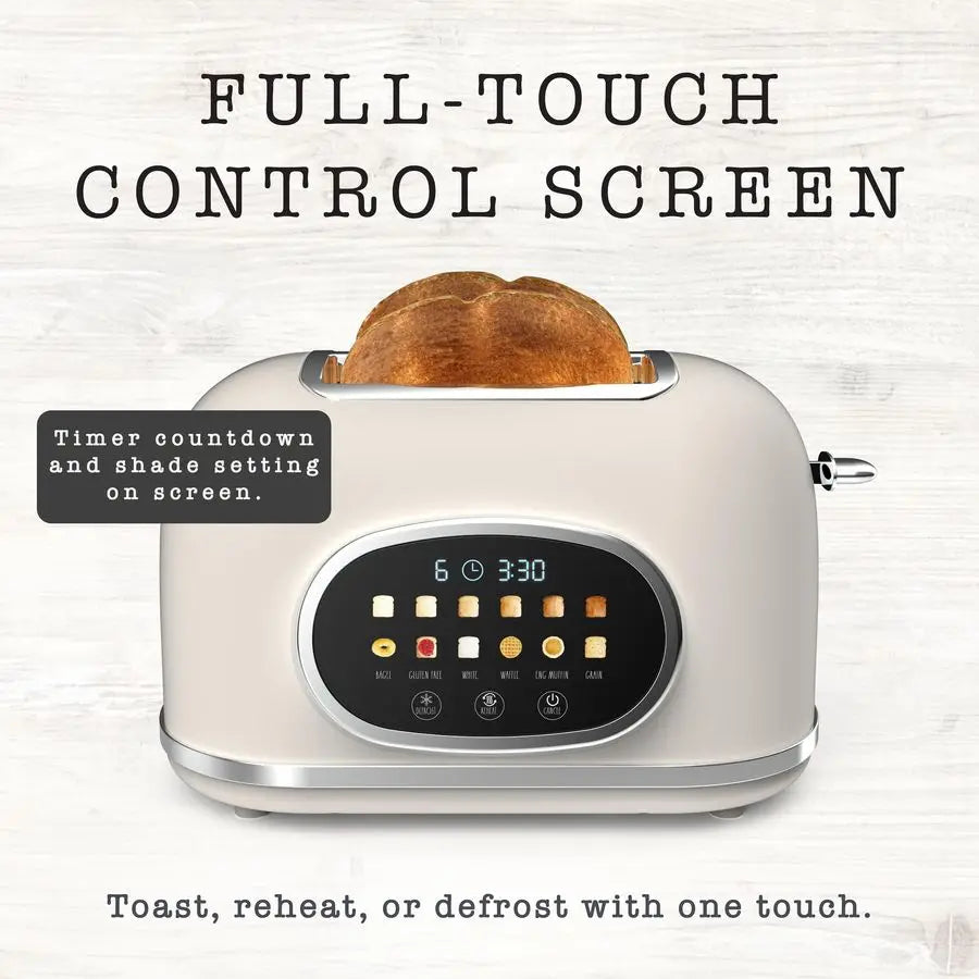 Toaster, 2-Slice Retro Digital Stainless Steel