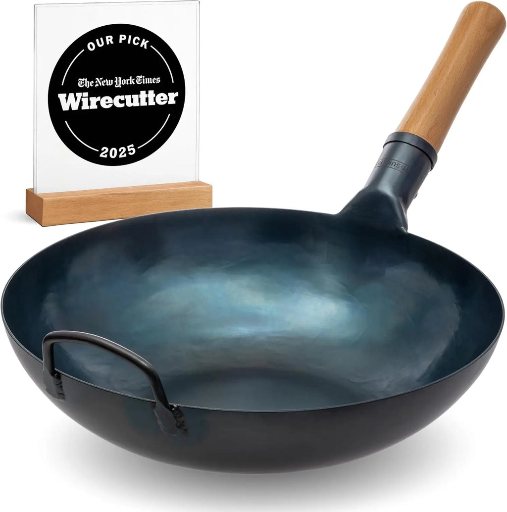 Wok 13.5" Steel Flat Bottom