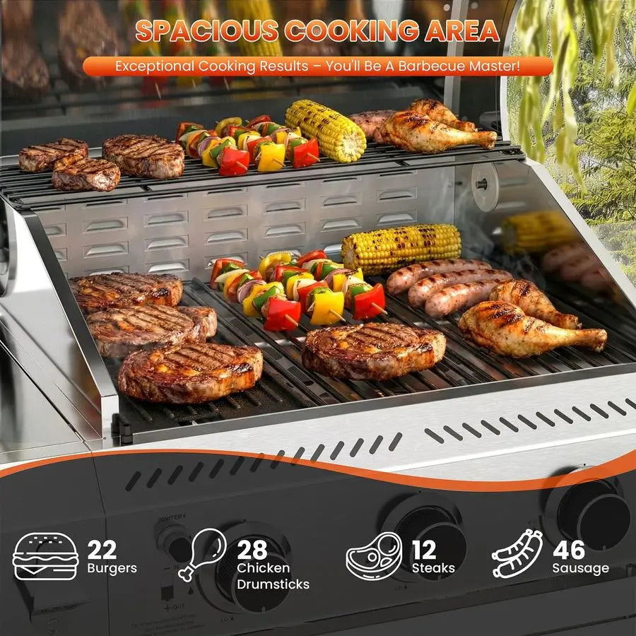 Gas Grill Griddle, Stainless Steel