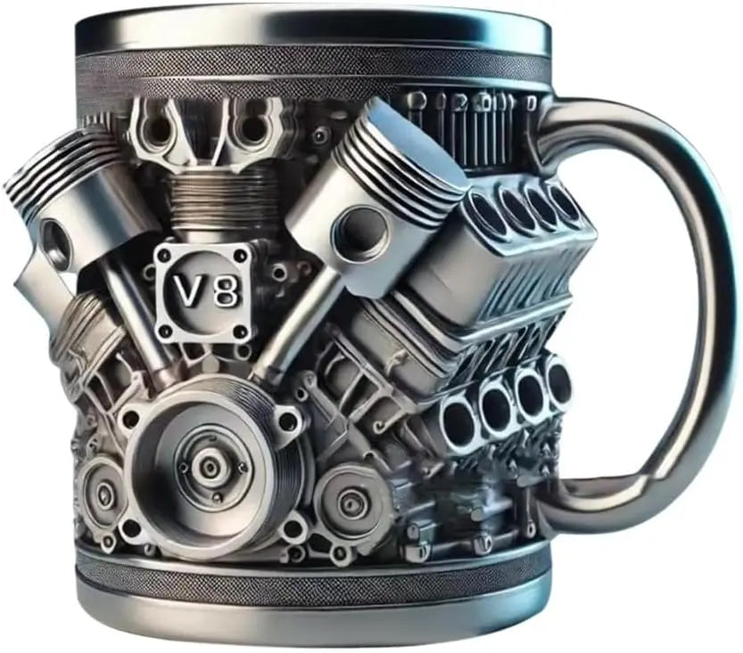 Mug, Stainless Steel Car Lovers V8 Engines
