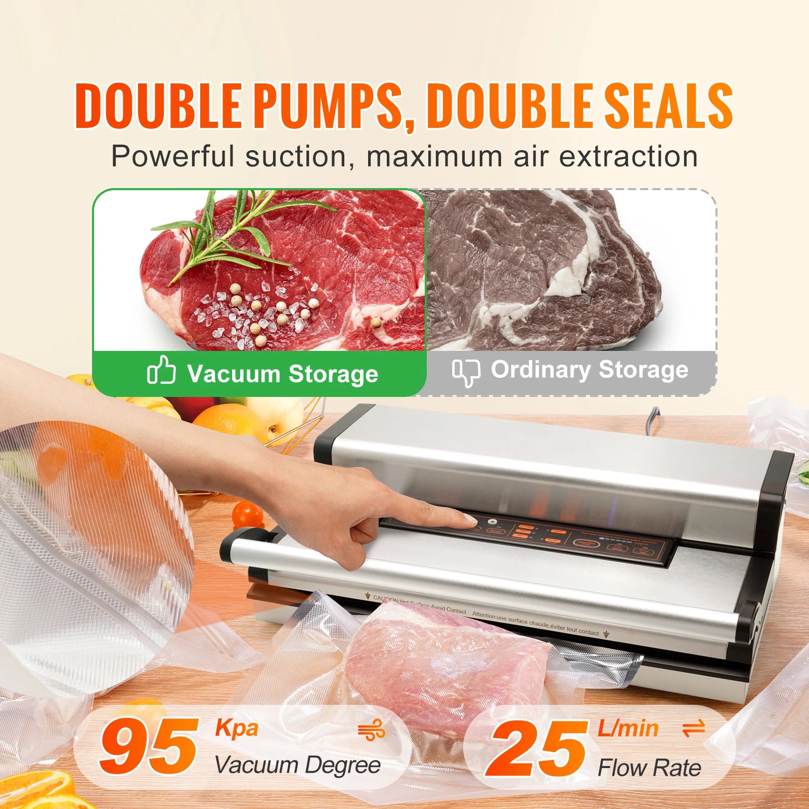 Vacuum Sealer with Bag Roll
